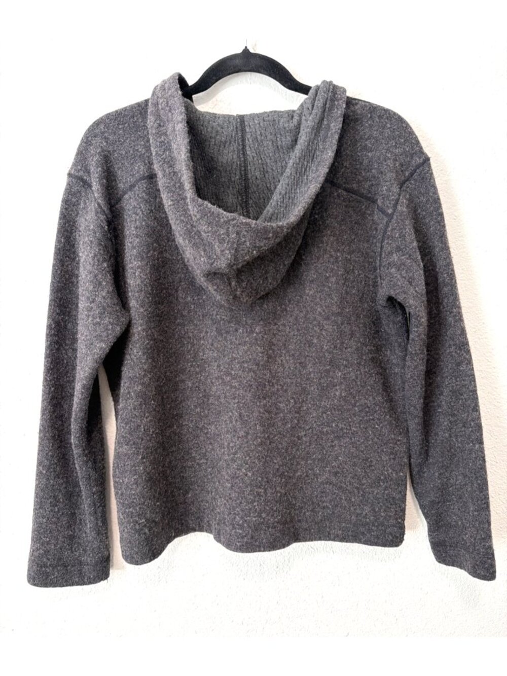 Columbia GRT Womens XL Gray Wool Blend Hoodie Pullover Gorpcore Outdoor - Picture 2 of 9